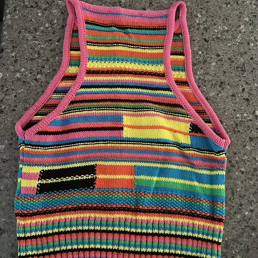 Zara Colorful Striped Knit Halter Top - Picture 4 of 4